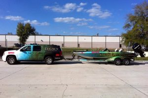 matching boat and SUV wrap