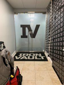 Frosted Vinyl Lettering Signage for Iron Vault in NYC