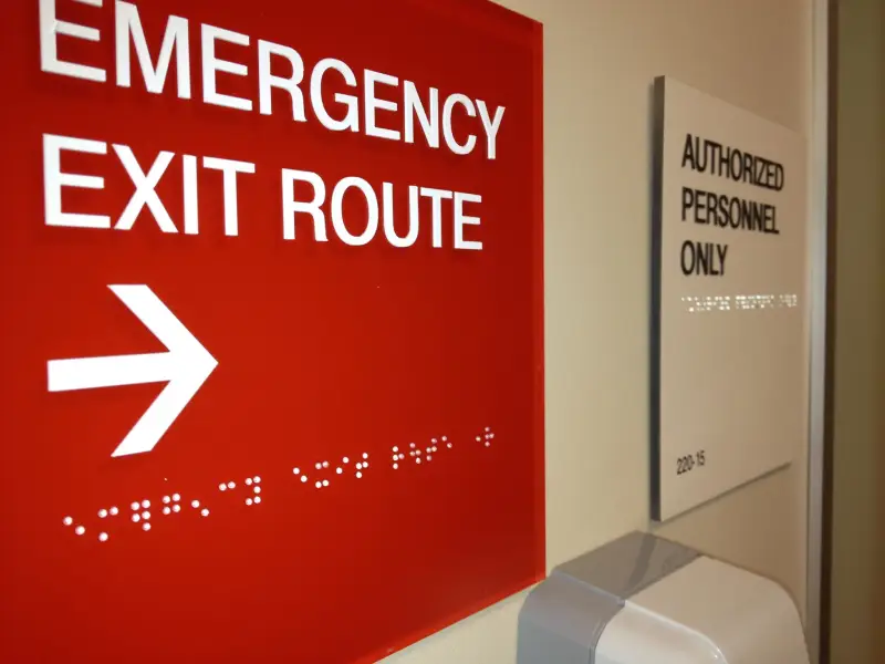 Emergency Sign - Ada Sign